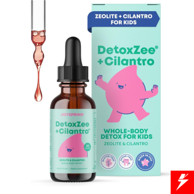 JoySpring DetoxZee - Gotas de cilantro para niños, apoyo natural de desintoxicación con zeolita y extracto de cilantro, limpieza suave de todo el cuerpo para niños.