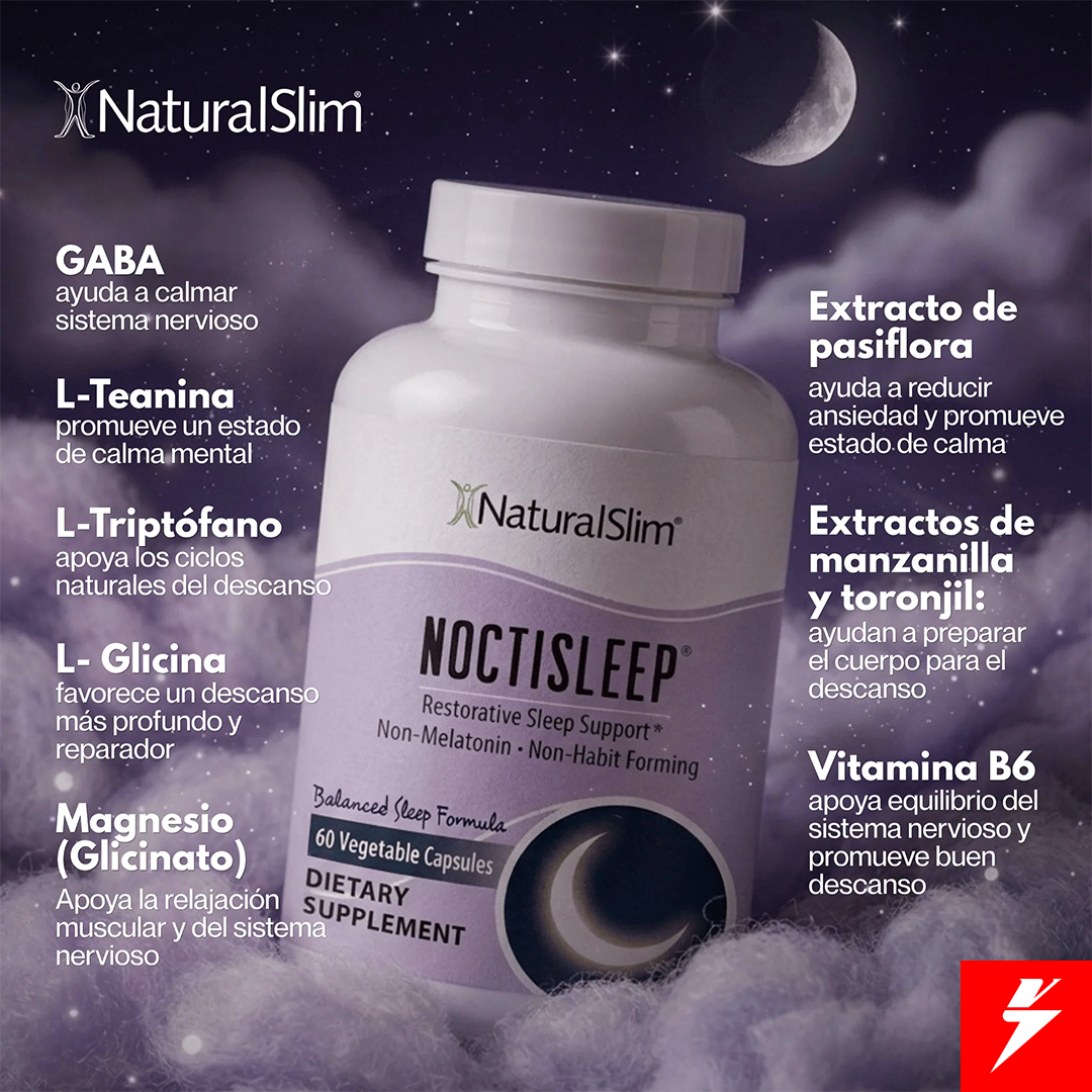 NoctiSleep | Apoyo equilibrado para un sueño reparador | 60 cápsulas - Imagen 3
