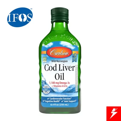 Aceite de hígado de bacalao Carlson con omega-3 EPA y DHA
