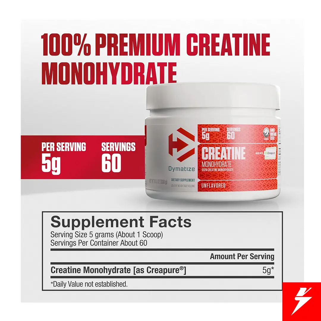 Creatina Monohidratada Dymatize con Creapure® | 5 g por porción | 300 g - Imagen 3